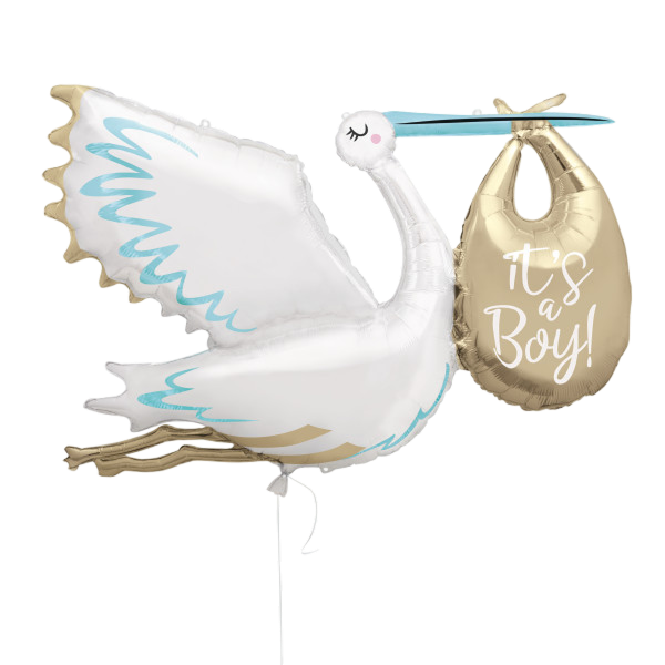 Multiballoon Stork Its A Boy